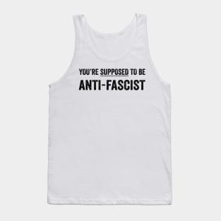 Anti-Trump, Anti Fascist Black Style Tank Top